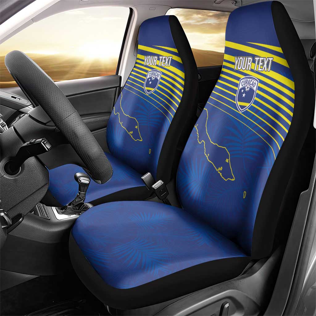Afro-Curacao Football Custom Car Seat Cover Korsou Blue Wave - Making History - African Pride