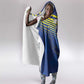 Afro-Curacao Football Custom Hooded Blanket Korsou Blue Wave - Making History - African Pride