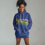 Afro-Curacao Football Custom Hoodie Dress Korsou Blue Wave - Making History - African Pride