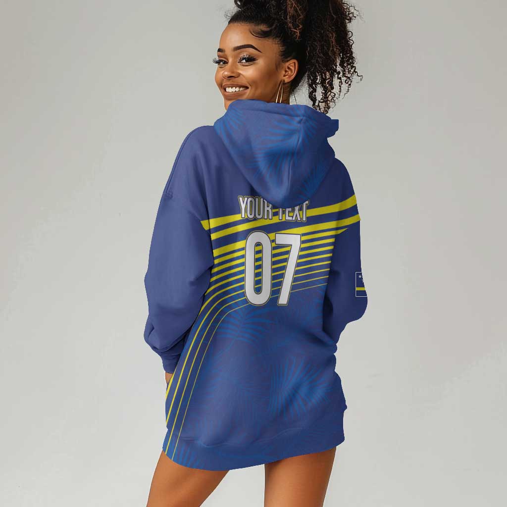 Afro-Curacao Football Custom Hoodie Dress Korsou Blue Wave - Making History - African Pride