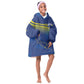 Afro-Curacao Football Custom Kid Wearable Blanket Hoodie Korsou Blue Wave - Making History - African Pride