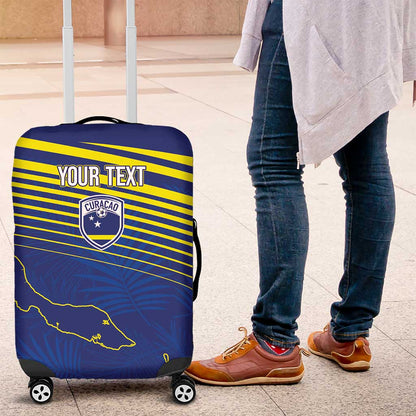 Afro-Curacao Football Custom Luggage Cover Korsou Blue Wave - Making History - African Pride