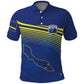 Afro-Curacao Football Custom Polo Shirt Korsou Blue Wave - Making History LT7