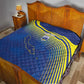 Afro-Curacao Football Custom Quilt Korsou Blue Wave - Making History - African Pride