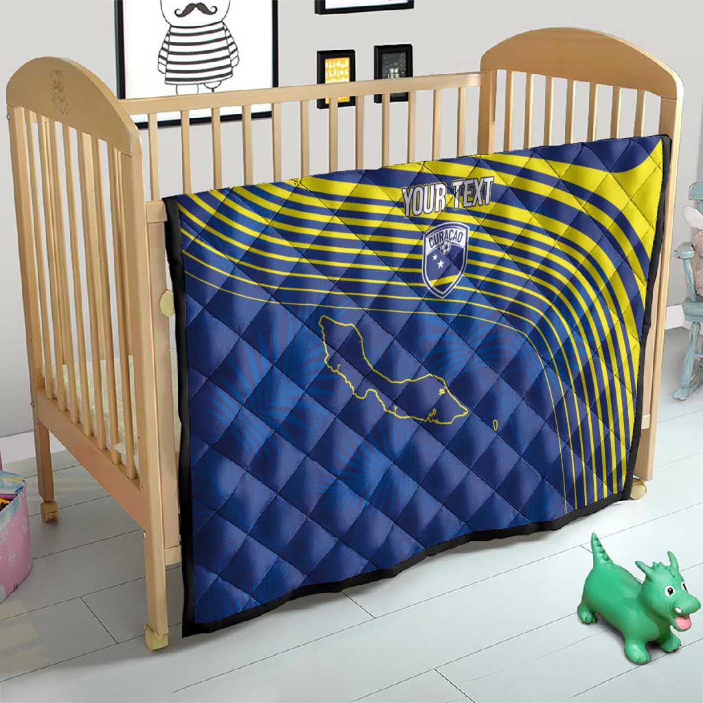 Afro-Curacao Football Custom Quilt Korsou Blue Wave - Making History - African Pride