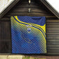 Afro-Curacao Football Custom Quilt Korsou Blue Wave - Making History - African Pride