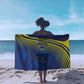 Afro-Curacao Football Custom Sarong Korsou Blue Wave - Making History - African Pride