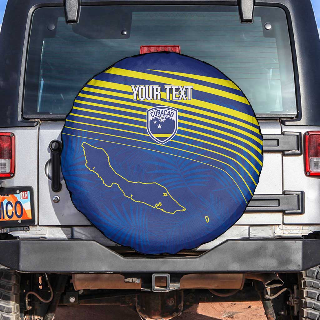 Afro-Curacao Football Custom Spare Tire Cover Korsou Blue Wave - Making History - African Pride