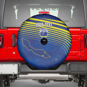 Afro-Curacao Football Custom Spare Tire Cover Korsou Blue Wave - Making History - African Pride