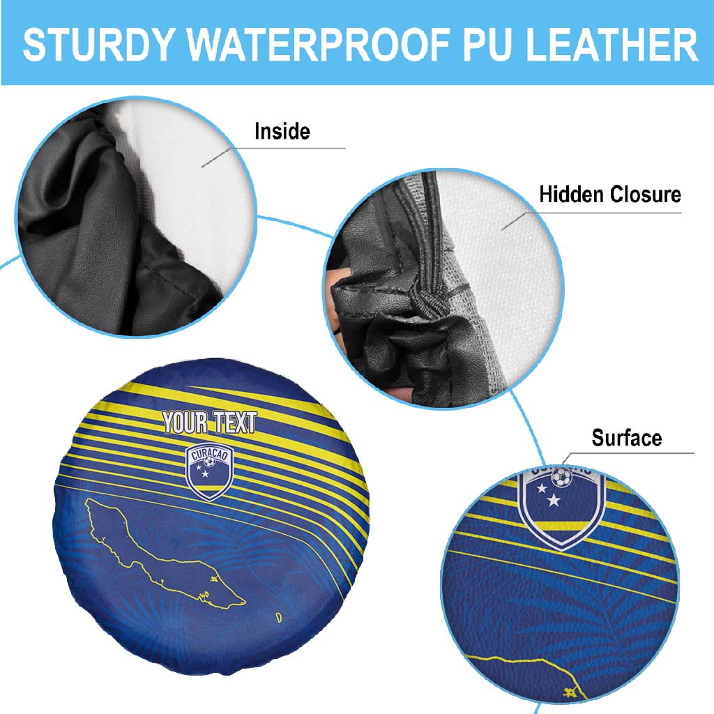 Afro-Curacao Football Custom Spare Tire Cover Korsou Blue Wave - Making History - African Pride