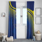 Afro-Curacao Football Custom Window Curtain Korsou Blue Wave - Making History - African Pride