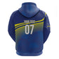 Afro-Curacao Football Custom Zip Hoodie Korsou Blue Wave - Making History - African Pride