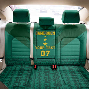 Custom Cameroon Football Back Car Seat Cover Nations Cup 2024 Les Lions Indomptables