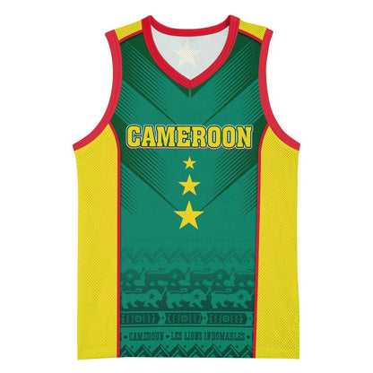Custom Cameroon Football Basketball Jersey Nations Cup 2024 Les Lions Indomptables - African Pride