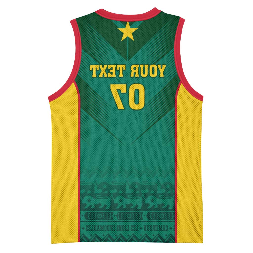 Custom Cameroon Football Basketball Jersey Nations Cup 2024 Les Lions Indomptables - African Pride