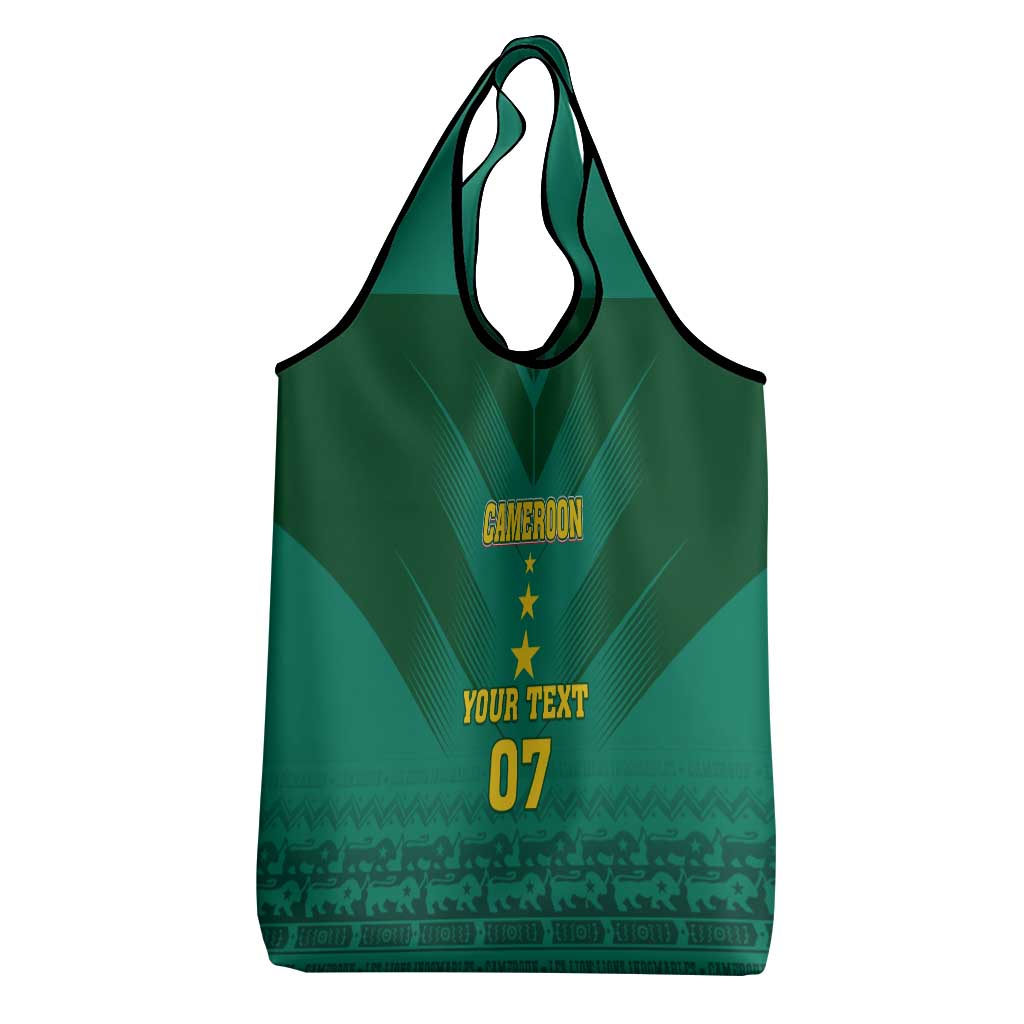 Custom Cameroon Football Grocery Bag Nations Cup 2024 Les Lions Indomptables
