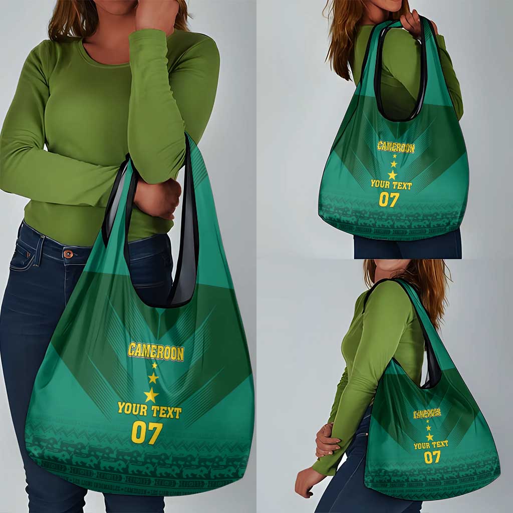 Custom Cameroon Football Grocery Bag Nations Cup 2024 Les Lions Indomptables