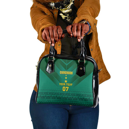 Custom Cameroon Football Shoulder Handbag Nations Cup 2024 Les Lions Indomptables