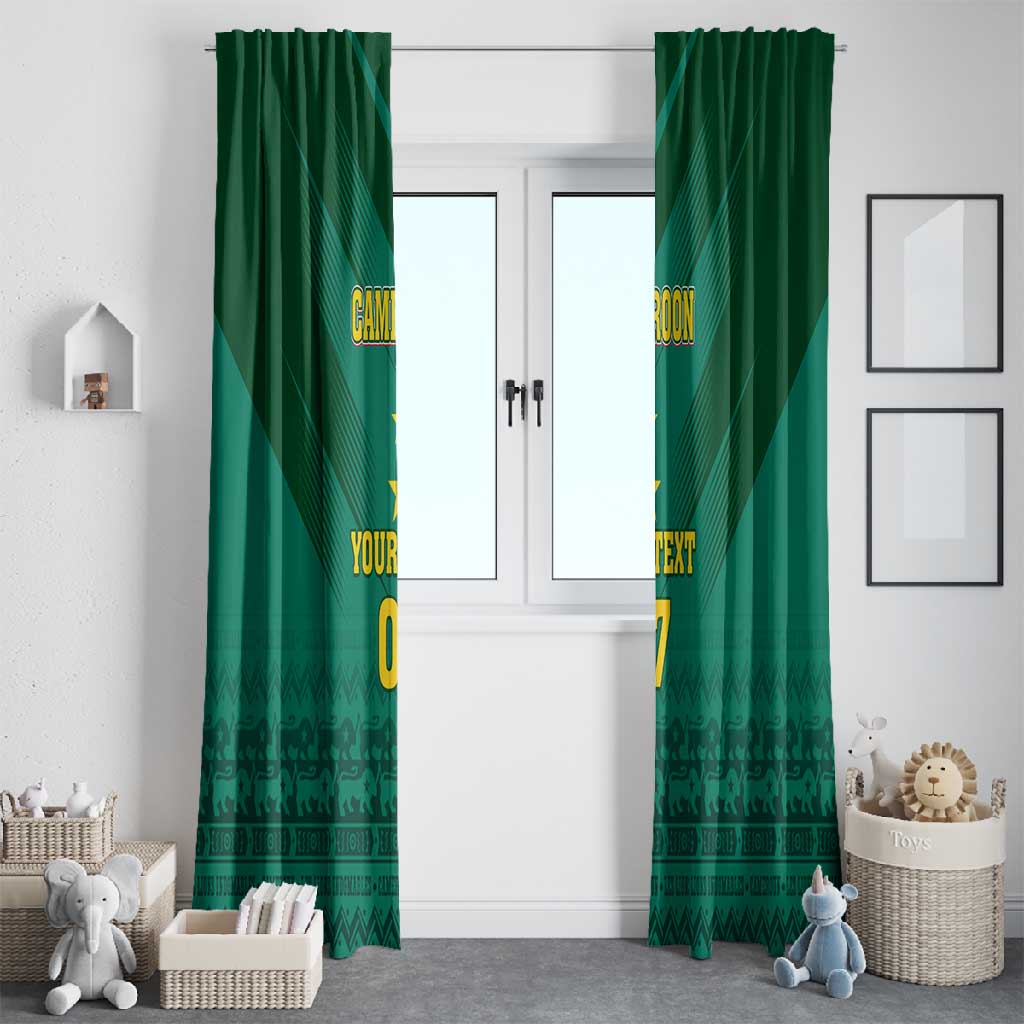 Custom Cameroon Football Window Curtain Nations Cup 2024 Les Lions Indomptables