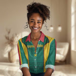 Custom Cameroon Football Women Casual Shirt Nations Cup 2024 Les Lions Indomptables LT7