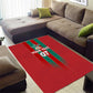 Custom Morocco Football Area Rug Nations Cup 2024 Atlas Lions