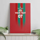 Custom Morocco Football Canvas Wall Art Nations Cup 2024 Atlas Lions