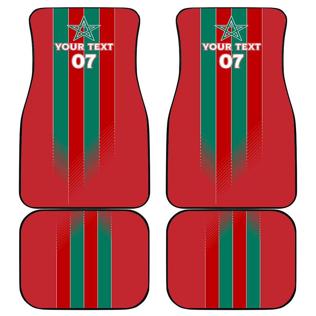 Custom Morocco Football Car Mats Nations Cup 2024 Atlas Lions