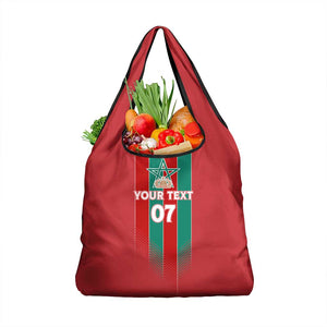 Custom Morocco Football Grocery Bag Nations Cup 2024 Atlas Lions
