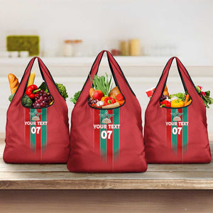 Custom Morocco Football Grocery Bag Nations Cup 2024 Atlas Lions
