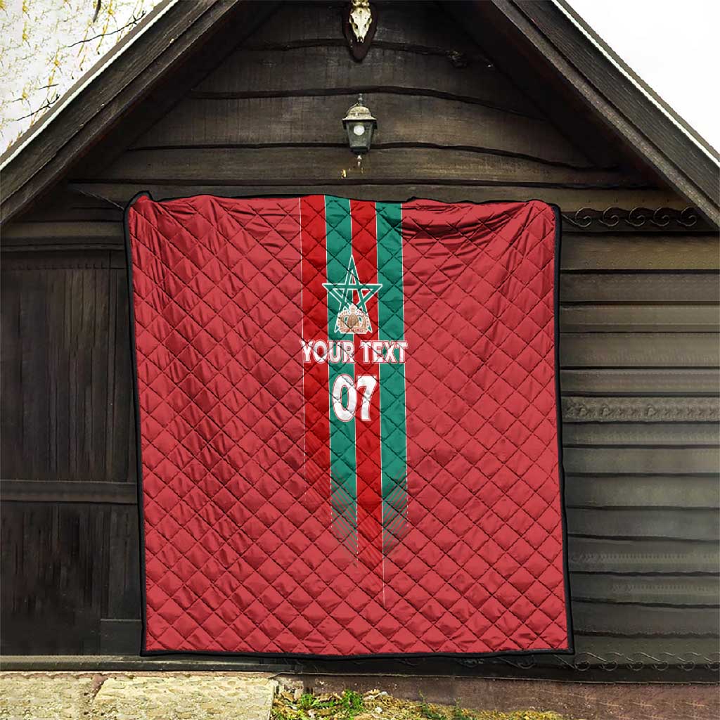 Custom Morocco Football Quilt Nations Cup 2024 Atlas Lions