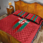 Custom Morocco Football Quilt Bed Set Nations Cup 2024 Atlas Lions