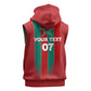 Custom Morocco Football Sleeveless Zip Hoodie Nations Cup 2024 Atlas Lions - African Pride