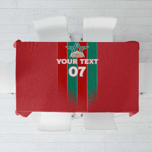 Custom Morocco Football Tablecloth Nations Cup 2024 Atlas Lions
