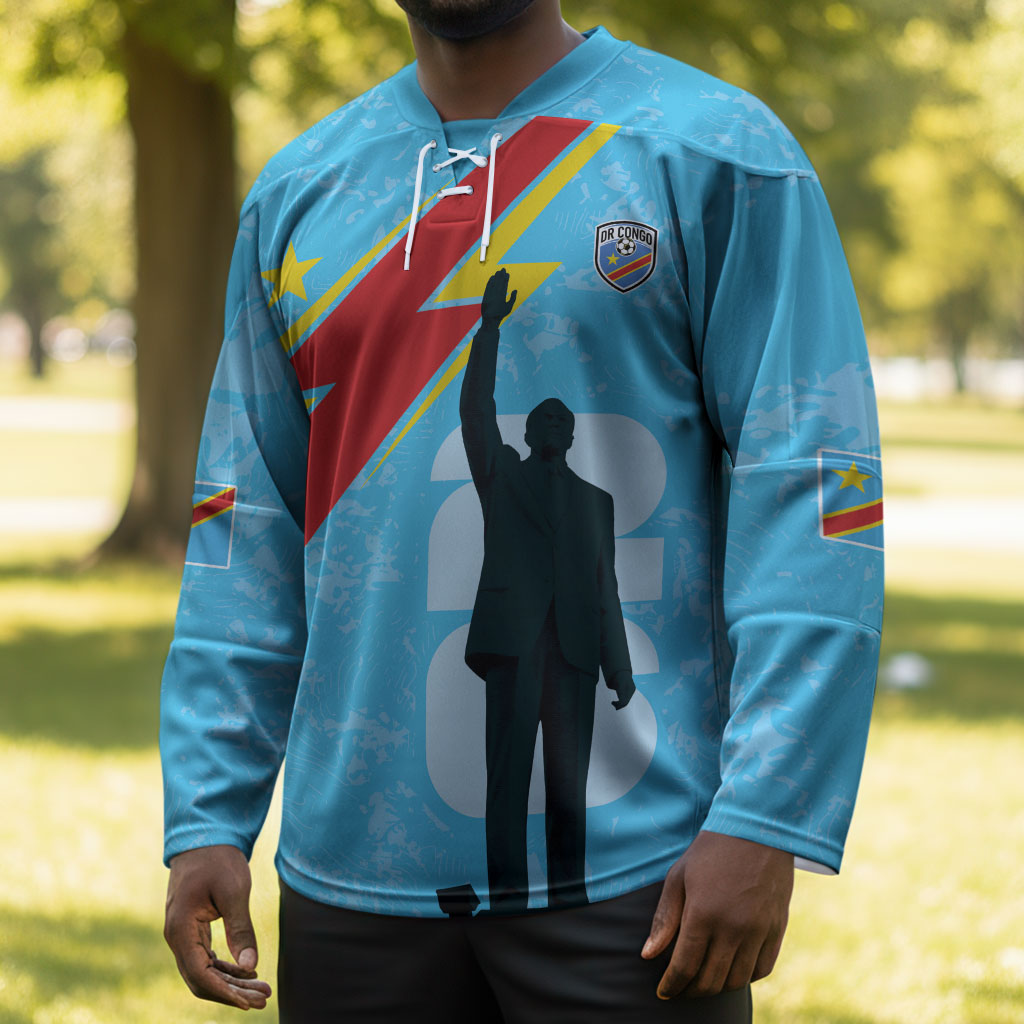 DR Congo WC2026 Custom Hockey Jersey Lumumba Eva Inspired