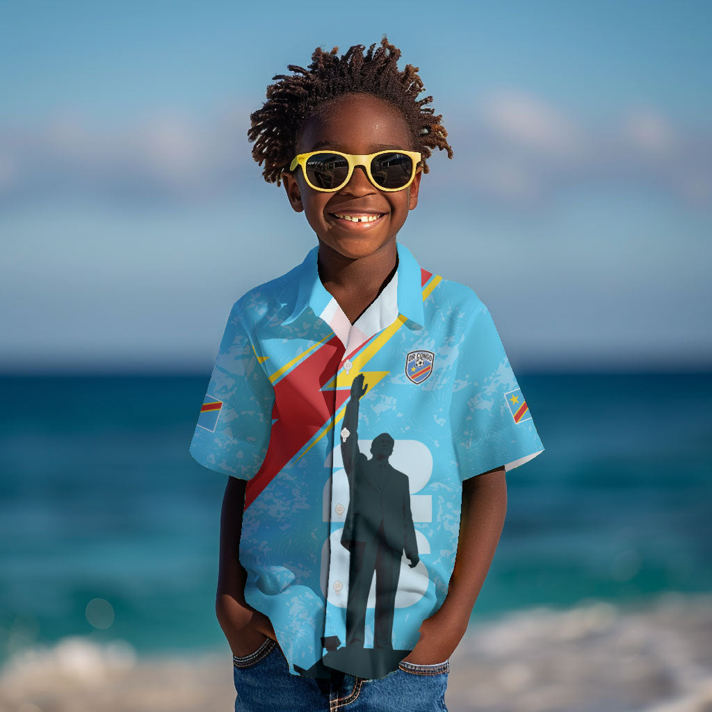 DR Congo WC2026 Custom Kid Hawaiian Shirt Lumumba Eva Inspired