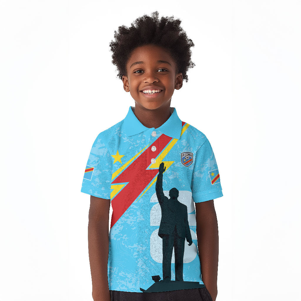 DR Congo WC2026 Custom Kid Polo Shirt Lumumba Eva Inspired