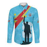 DR Congo WC2026 Custom Long Sleeve Button Shirt Lumumba Eva Inspired