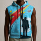 DR Congo WC2026 Custom Sleeveless Zip Hoodie Lumumba Eva Inspired