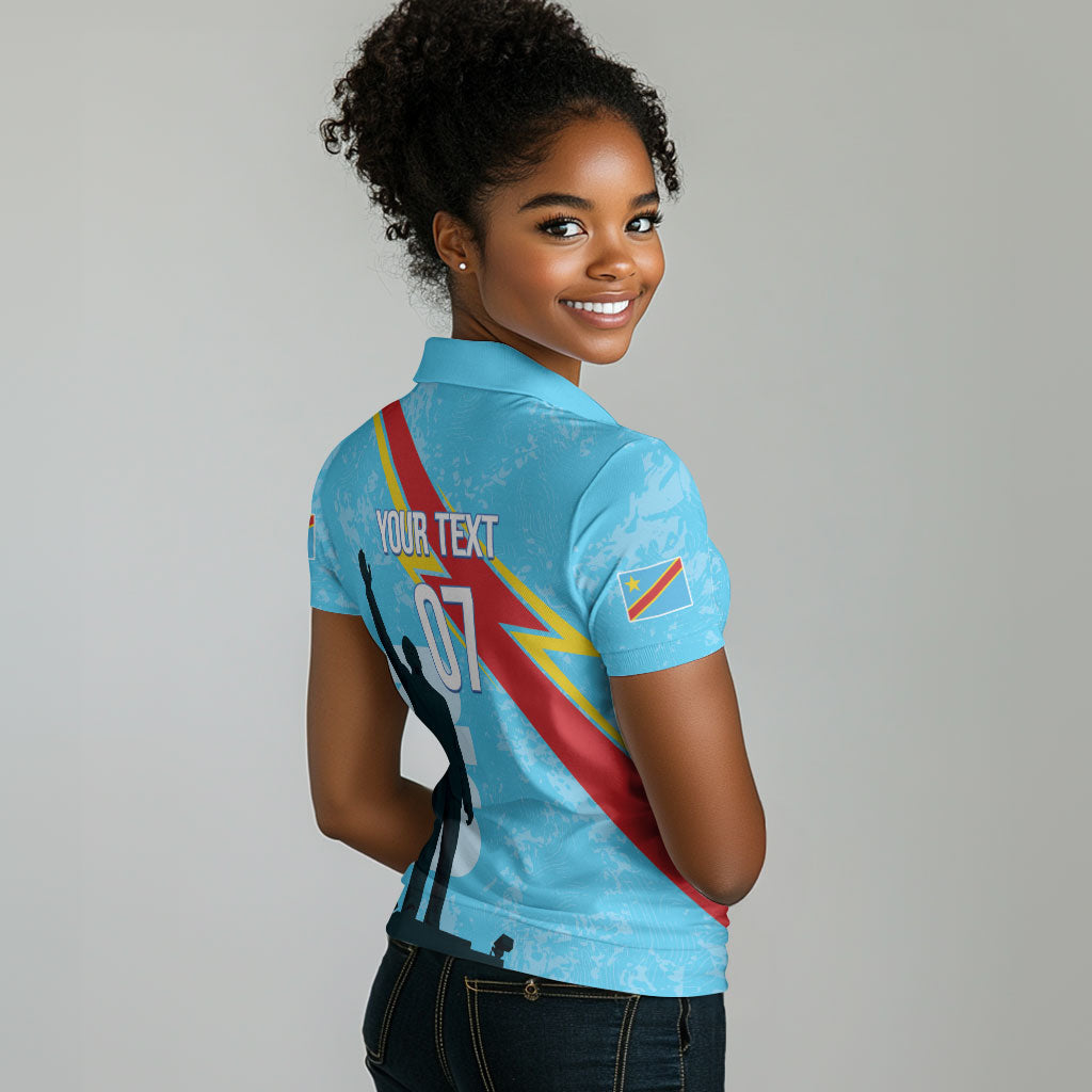 DR Congo WC2026 Custom Women Polo Shirt Lumumba Eva Inspired