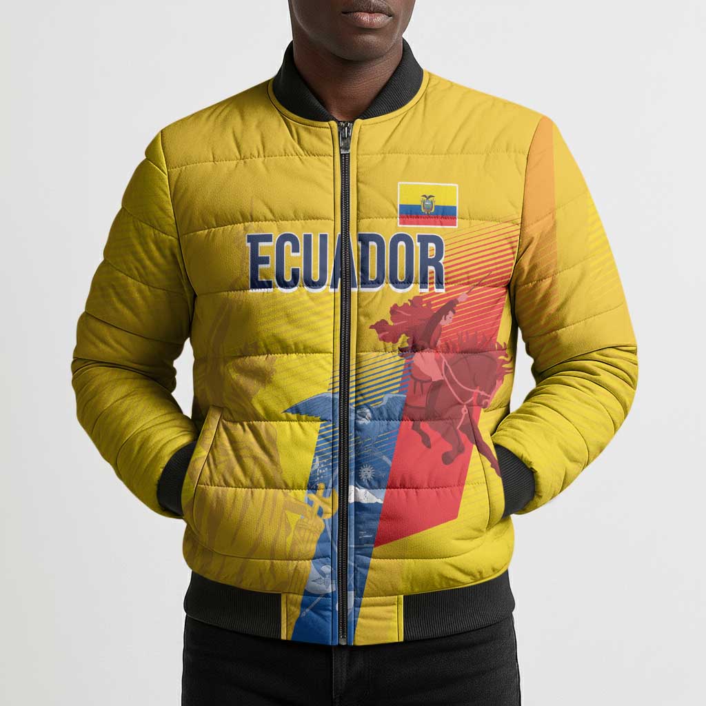 Ecuador Football Custom WC2026 Bomber Puffer Jacket Historical Symbols - African Pride