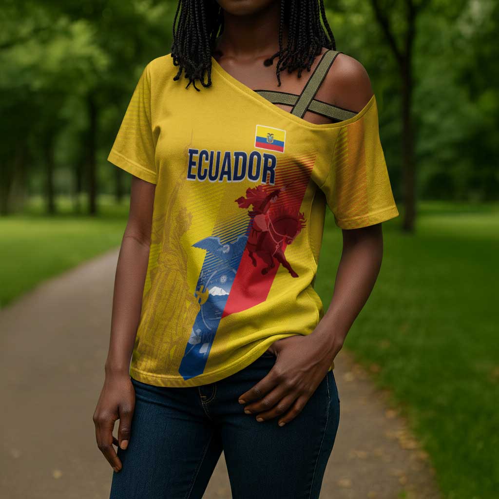 Ecuador Football Custom WC2026 Cross Shoulder Shirt Historical Symbols - African Pride