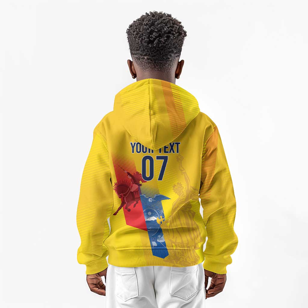 Ecuador Football Custom WC2026 Kid Hoodie Historical Symbols - African Pride
