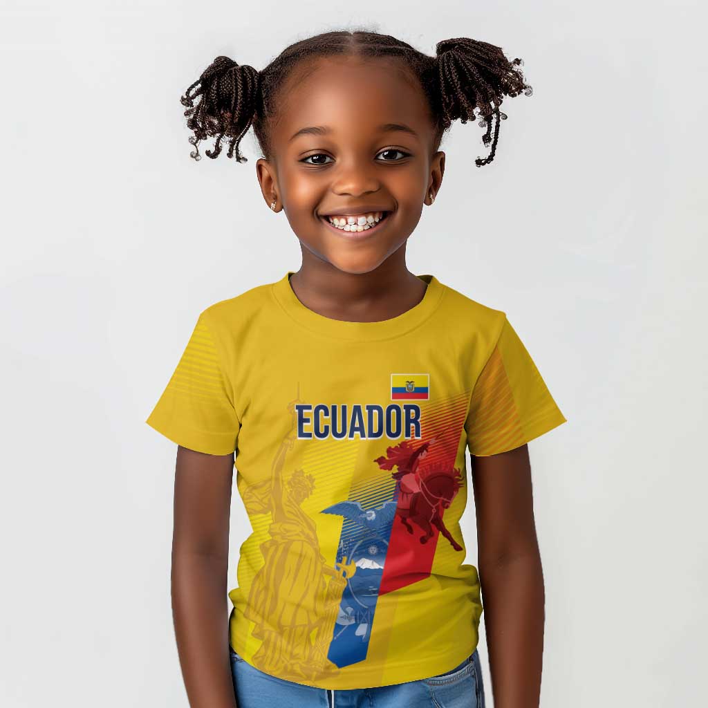Ecuador Football Custom WC2026 Kid T shirt Historical Symbols - African Pride