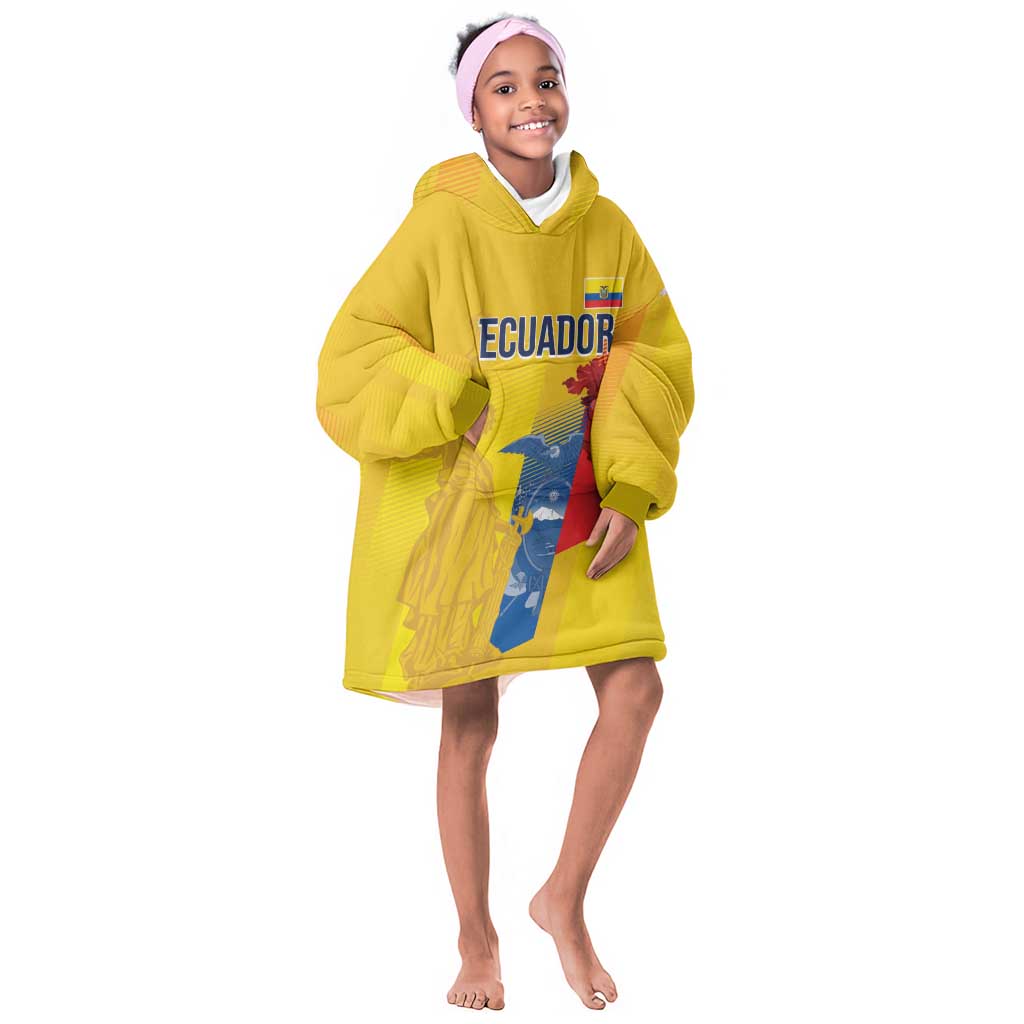 Ecuador Football Custom WC2026 Kid Wearable Blanket Hoodie Historical Symbols - African Pride