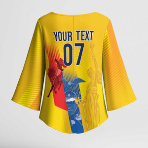 Ecuador Football Custom WC2026 Kimono Sleeve Blouse Historical Symbols - African Pride