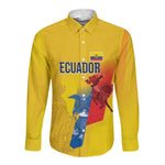 Ecuador Football Custom WC2026 Long Sleeve Button Shirt Historical Symbols - African Pride