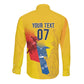 Ecuador Football Custom WC2026 Long Sleeve Button Shirt Historical Symbols - African Pride