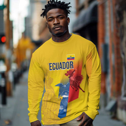 Ecuador Football Custom WC2026 Long Sleeve Shirt Historical Symbols - African Pride