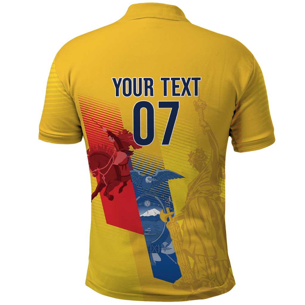 Ecuador Football Custom WC2026 Polo Shirt Historical Symbols - African Pride