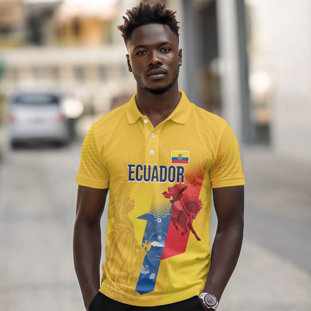 Ecuador Football Custom WC2026 Polo Shirt Historical Symbols - African Pride